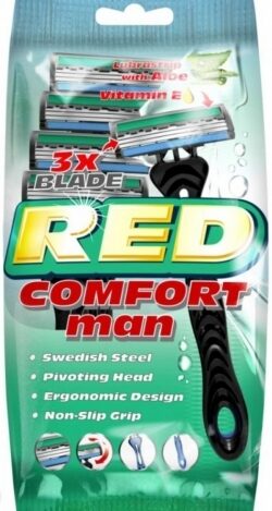 Shaving blades "Mattes Red Comfort Man" (5pcs) M30002A