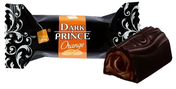 Šokolādes konfektes "Dark Prince" ar apelsīnu 1,5 kg