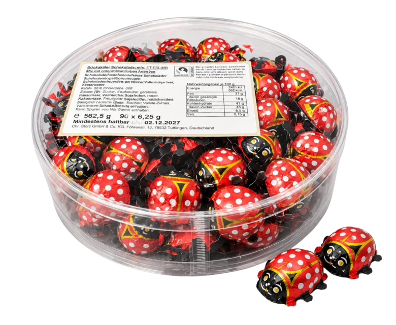 Божьи коровки из молочного шоколада "Glückskäfer" (562 гр), (90 шт. x 6,25 гр).