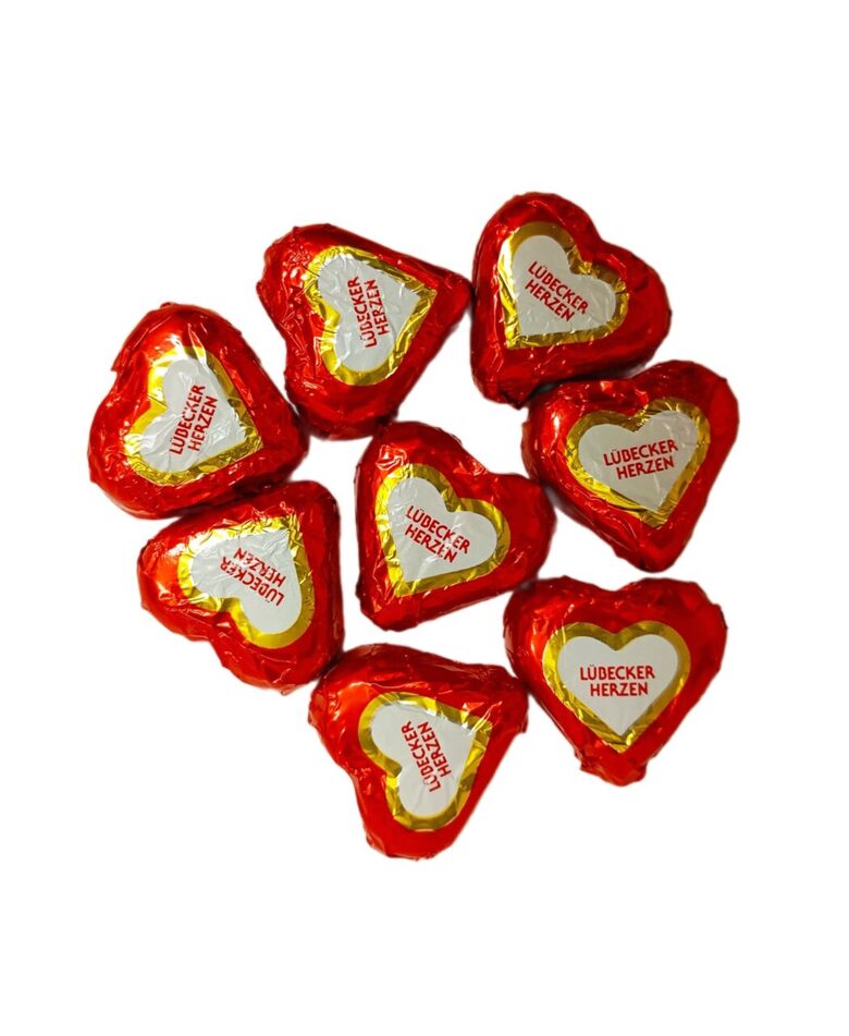 Marcipāns tumšajā šokolādē "Lubeker Herzen" 1 kg.