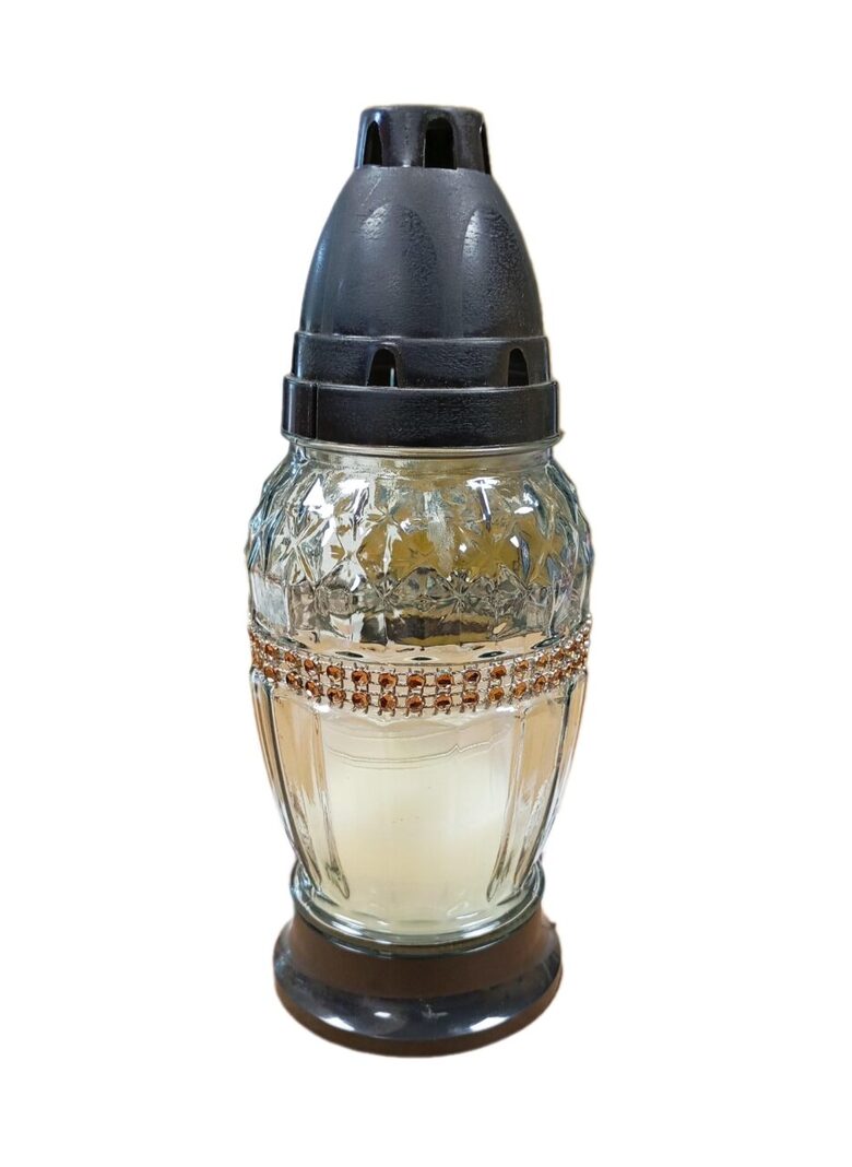 Glass candle LA30CYR 19 cm A61294c