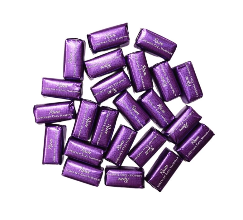 Marzipan in dark chocolate "Edel Rum" 1 kg.