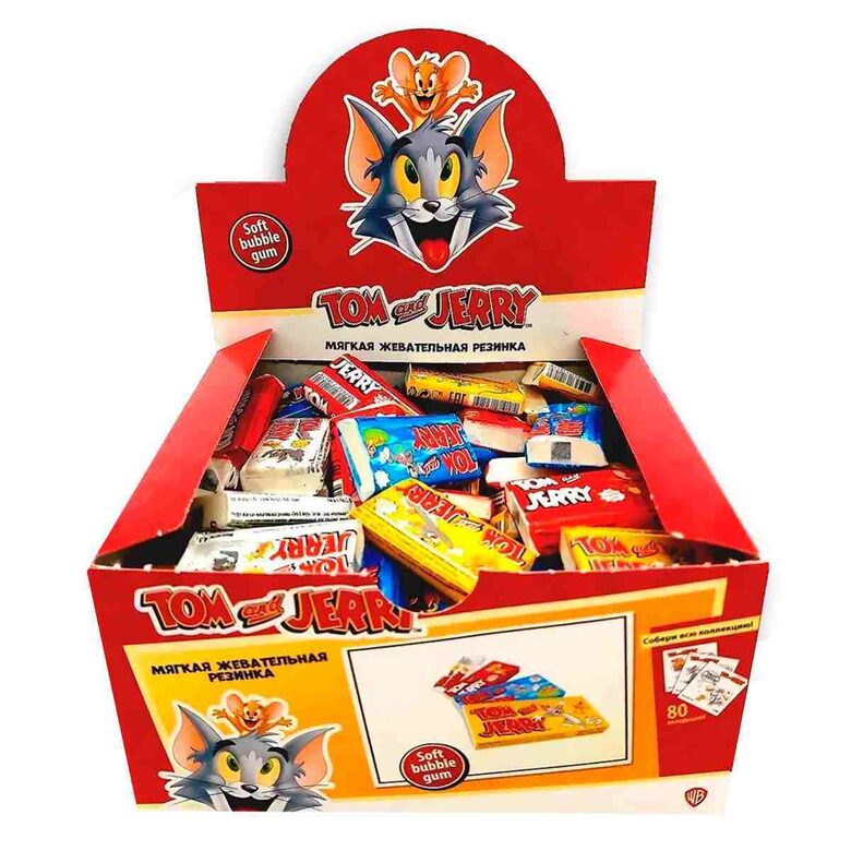 Košļājamās gumijas "Tom & Jerry" 100 gab. x 4.5 gr.