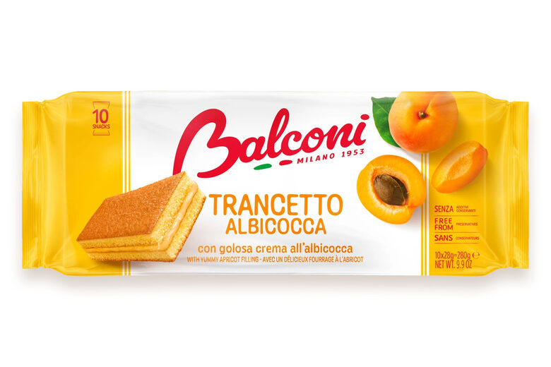Sponge cake Balconi Trancetto apricot 280 g.