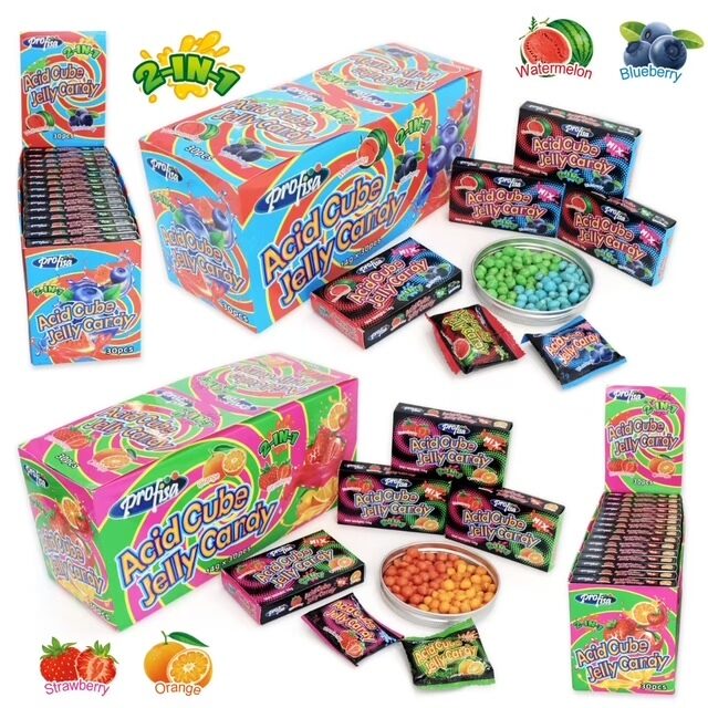 Želejas konfektes "Acid Cube" (30 gb x 14 gr)