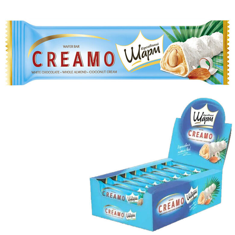 WAFFLE BARS "CREAMO ROYAL CHARM" 16 pieces