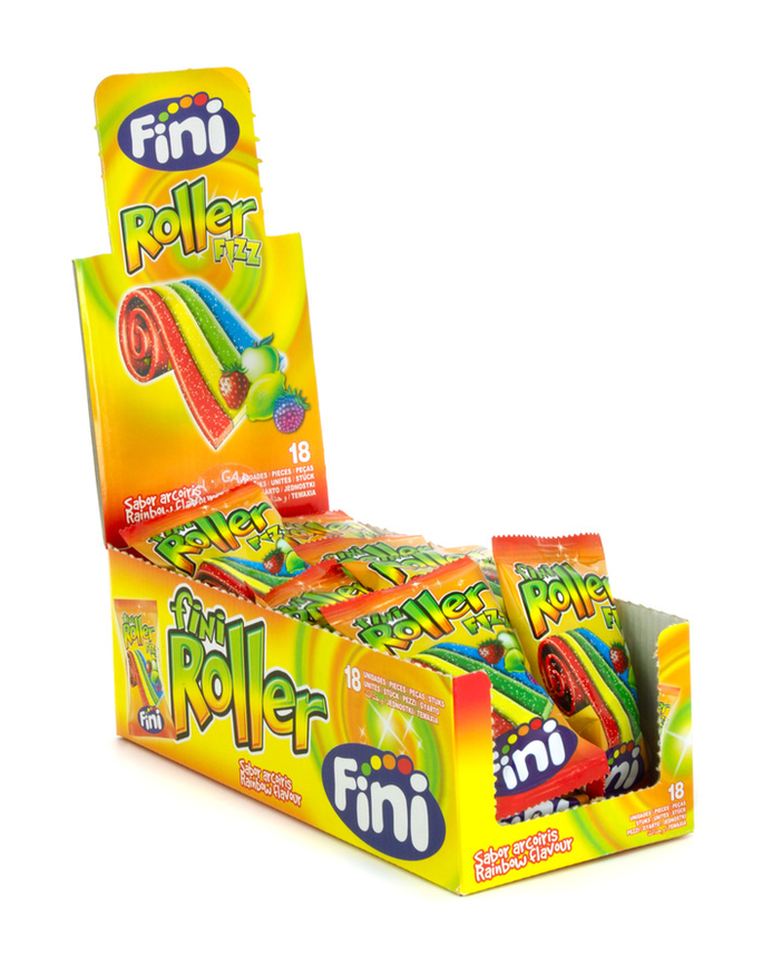 Sour jelly candies "Fini Roller Rainbow" 20 g x 18 pcs.