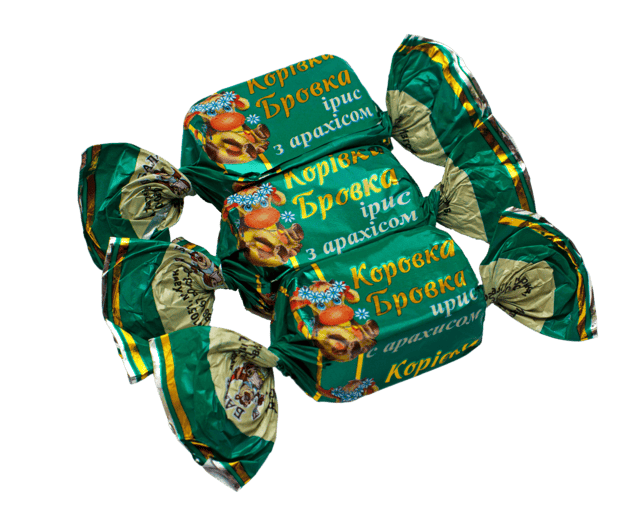 Konfektes "Korovka-Brovka" ar zemesriekstiem 1 kg.