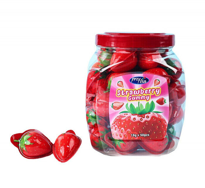 Желейные конфеты "Strawberry Gummy" (50 шт. х 18 гр.)