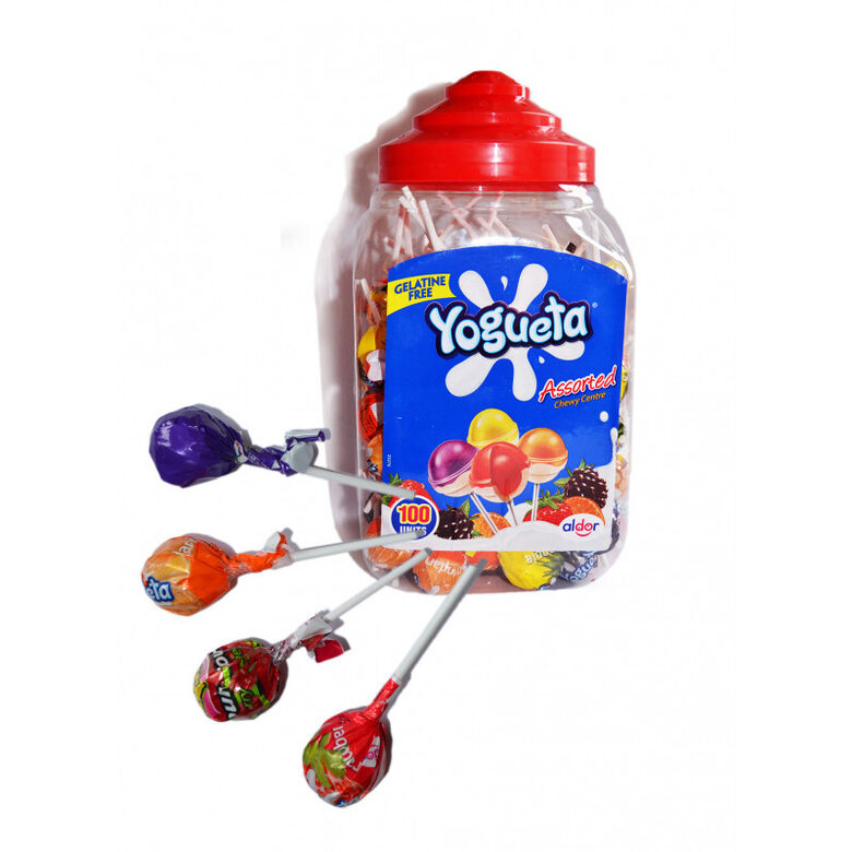 Lollipops with soft filling "Pin Pop Yogueta" 100 gb. x 18 gr.