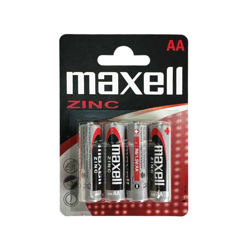 Maxell R6/AA 1.5 v. cinka oglekļa baterijas - 4 gab.