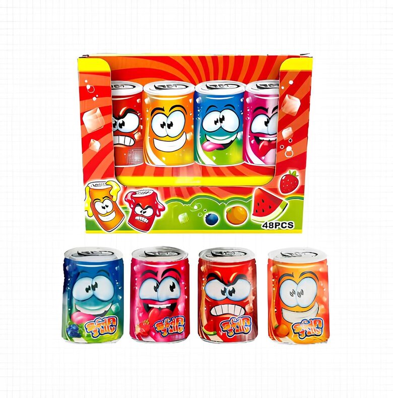 Želejas konfektes ar saldinātāju "Soda Jelly" 48 x 28 gr.