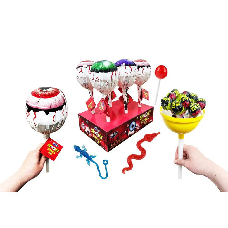 Caramel on a stick "Spooky Eyeball Pop" (10 pcs. x 10 g.) with a surprise