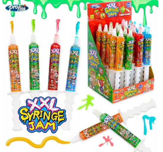 Liquid candy "XXL Syringe Jam" 20 x 30 gr.