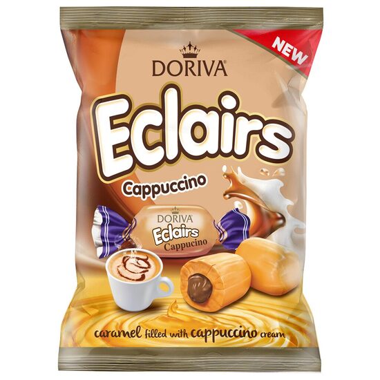 Caramel "Eclairs" with cappuccino-flavored cream filling 1 kg.