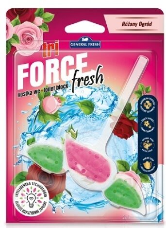 Освежитель воздуха для унитаза Tri Force Fresh с ароматом садовой розы, 40 г G100099