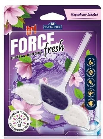 Tri Force Fresh блок для унитаза с ароматом магнолии и функцией окрашивания воды, 40 г G100097
