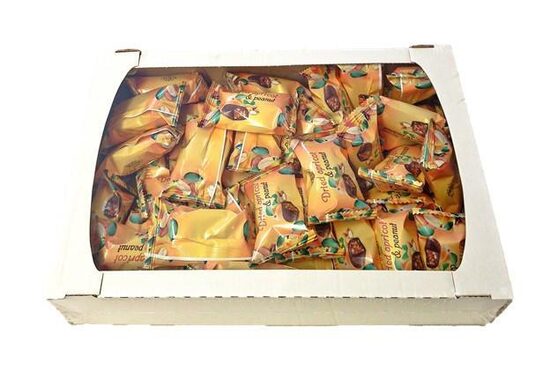 Candies with apricot and peanut filling 1 kg.