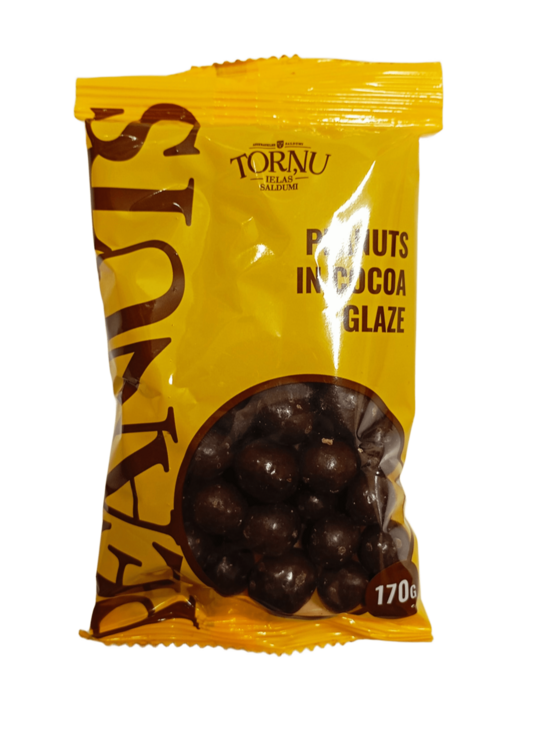 Grauzdēti zemesrieksti kakao glazūra 170 gr.