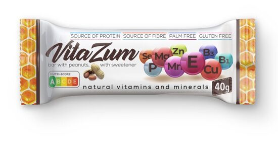 Batoniņš ar zemesriekstiem, ar saldinātāju 15.gb*40g 