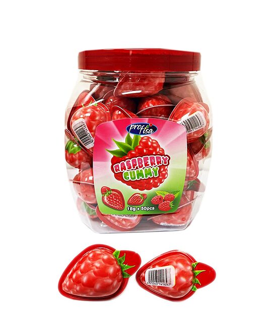 Желейные конфеты «Raspberry Gummy» (50 шт. x 18 г).