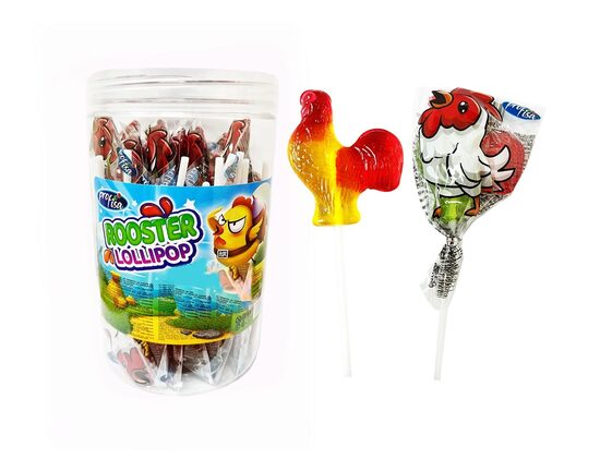 Ledenes cukurgailīši Rooster Lollipop, 30 gab x 15 g 