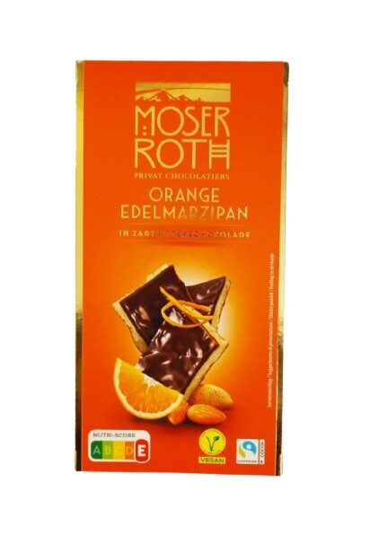 Dark chocolate "Moser Roth Orange Edelmarzipan" 140 gr.