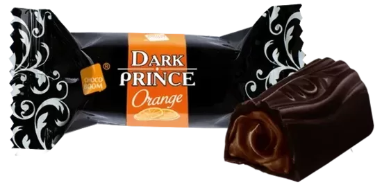 Chocolate candies "Dark Prince" with orange 1.5 kg