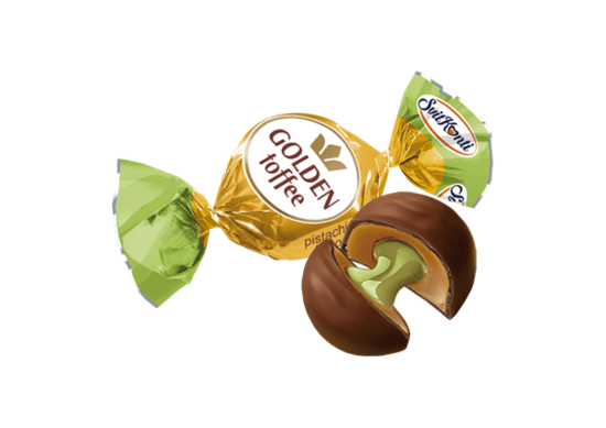 Konfektes "SvitKonti Golden Toffee" ar pistācijas garšu 1 kg.