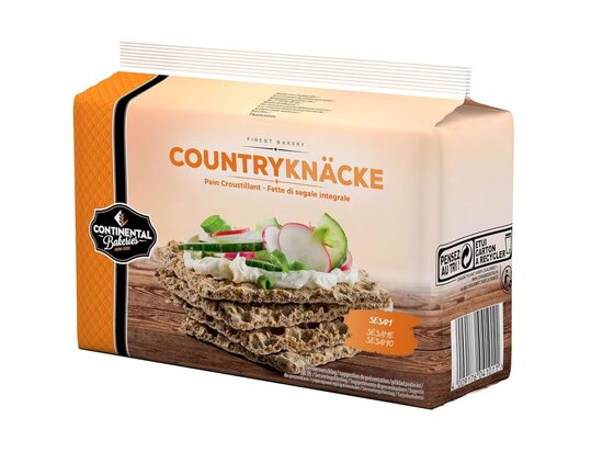 Pilngraudu rudzu maizītes "Country Knäcke" Sesam 250 gr.