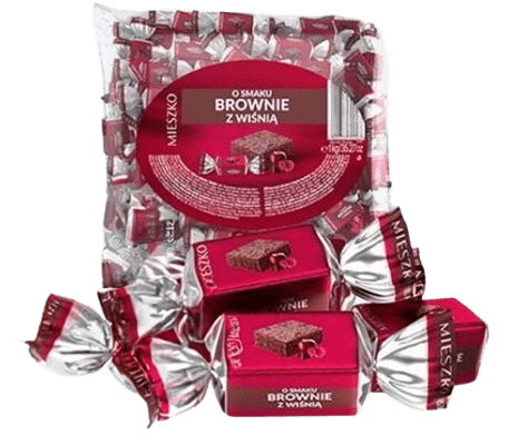 Kakao konfektes ""Braunijs" ar ķiršu garšu 1 kg.