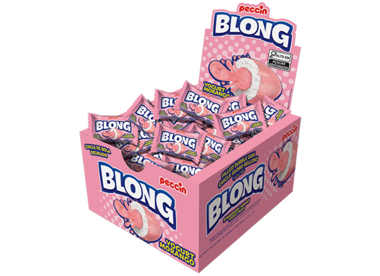 Košļājamās gumijas "Blong" zemeņu jogurts 40 gab. x 5 gr.