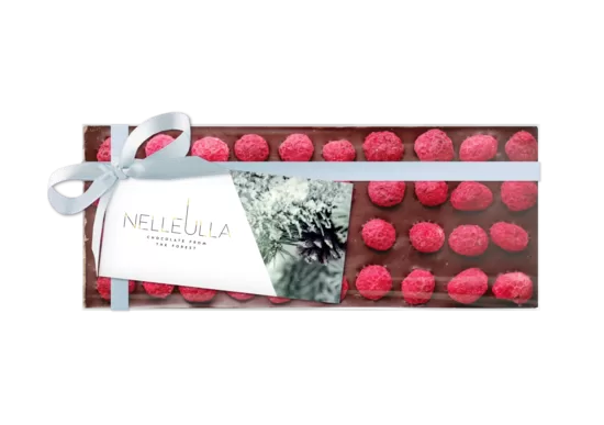 rūgtā šokolāde ar zemenēm 150.gr