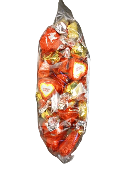 Marcipāns tumšajā šokolādē "Lubeker" maisījums 0.5 kg.