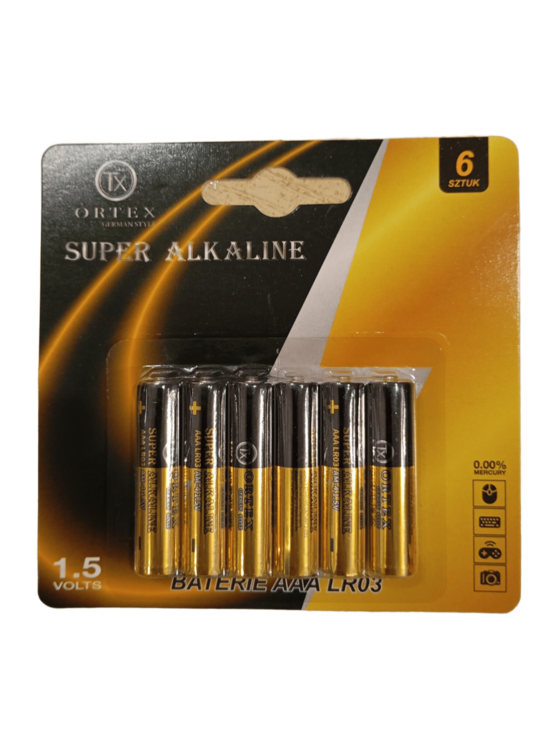 Ortex Super Alkaline AAA батарейки (LR03) (6 шт.)