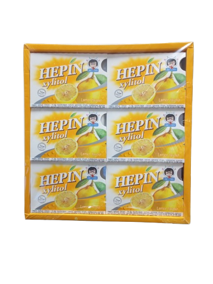 Košļājamās gumijas "Hepin Xylitol" citrona garša 30 gab. x 11.2 gr.