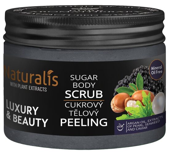 Naturalis cukura ķermeņa skrubis "Luxury & Beauty" 250 g