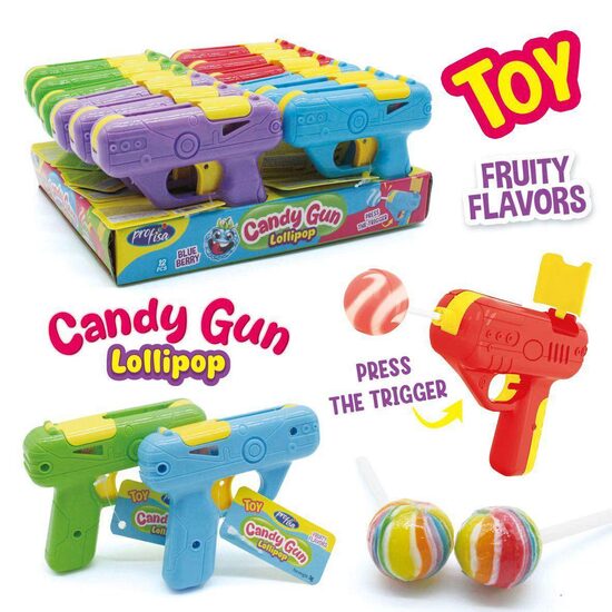 Леденцы "Toy Candy Gun Lollipop", 12 шт. x 5 г.