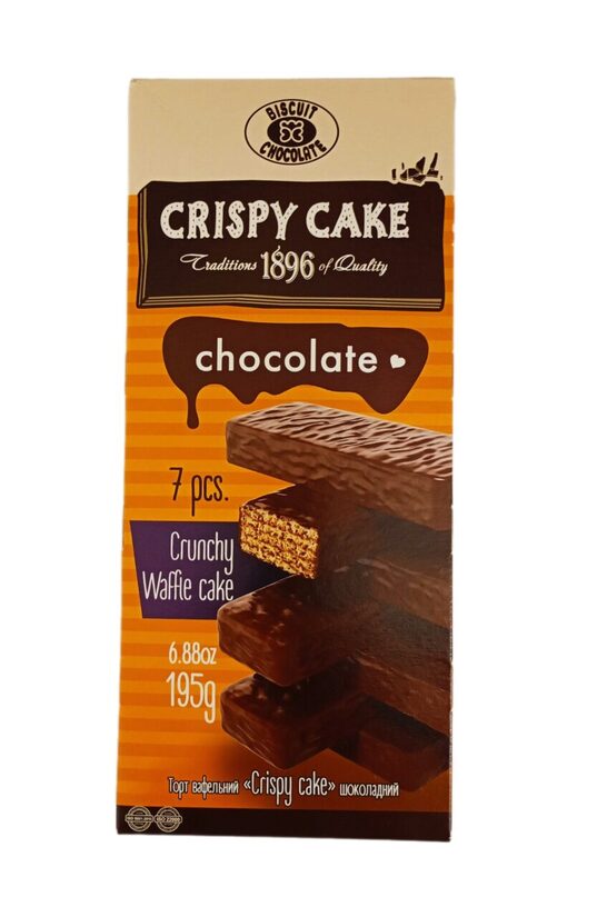 Šokolādes vafeļu torte Crispy Cake 195 gr.