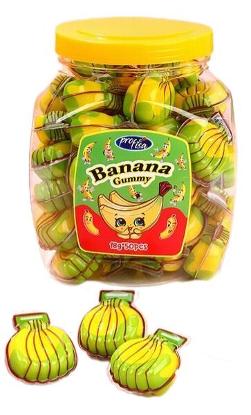 Jelly candies "Banana Gummy" (50 pcs. x 18 gr.)