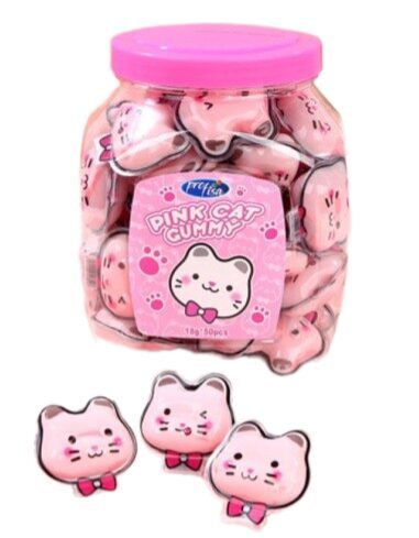Želejas konfektes "Pink Cat Gummy" (50 gab. x 18 gr.)