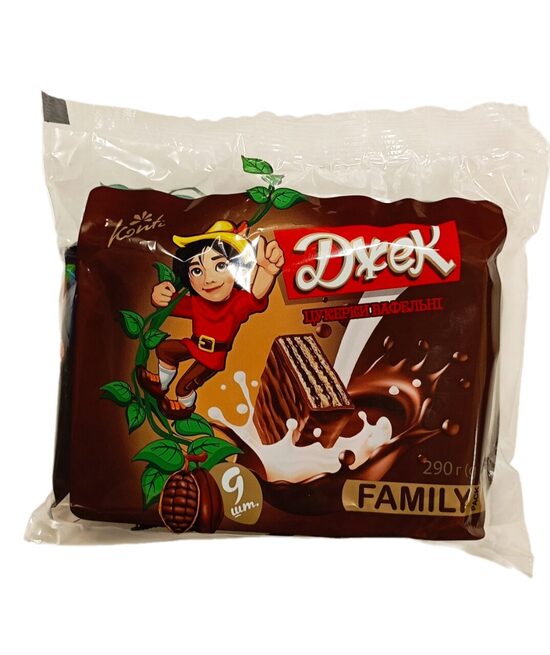 Wafer chocolate "Džek family" 290 gr. (9 pcs.)