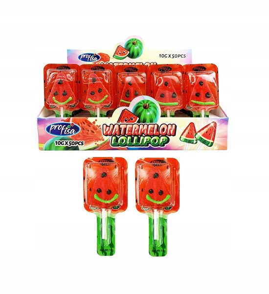 Jelly candies "Watermelon Lollipop" 50 x 10 gr.