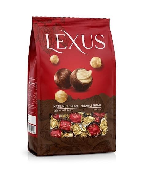 Konfektes "Lexus" ar lazdu riekstu krēma pildījumu 1 kg.