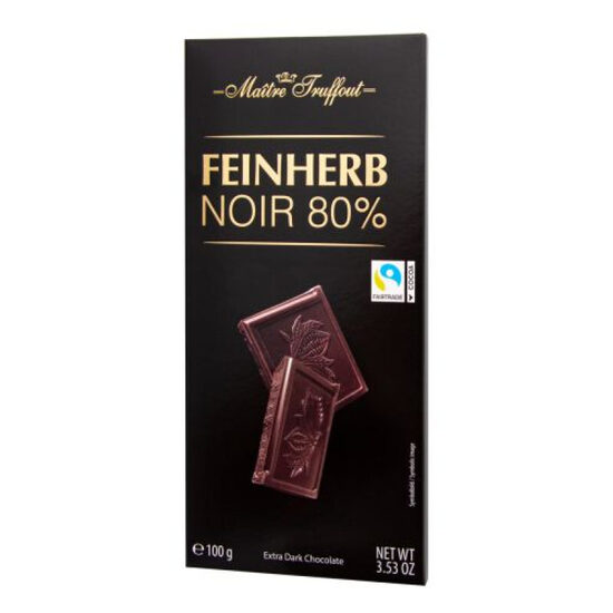 Maitre Truffout dark chocolate 80% 100 gr.