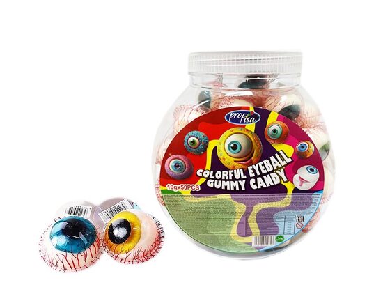 Želejas konfektes "Colorful Eyeball" (10 g x 50 gab.)