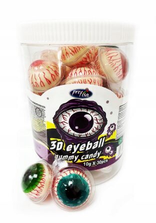 Želejas konfektes 3D Eyeball Gummy (10 g x 30 gab.)