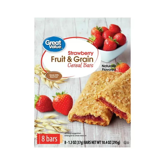 Batoniņi "Great Value Fruit&Grain Strawberry" 295 g.
