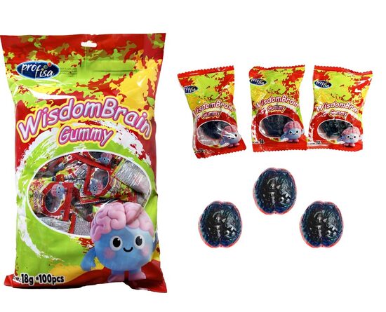 Želejas konfektes "Wisdom Brain Gummy" 100 gab. x 18 gr.