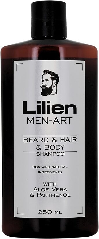 Шампунь для бороды, волос и тела «Lilien MEN-ART White», 250 мл